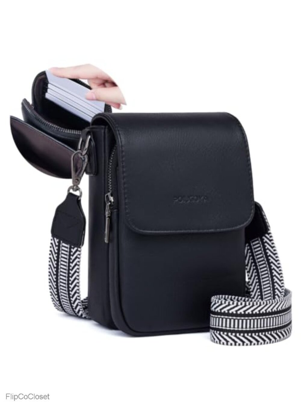 Vegan Leather Crossbody Phone Purse Wallet Compact Women